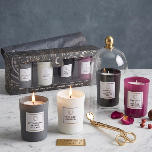 4 Pack 2.5 Oz Luxe Scented Glass Candle Gift Set
