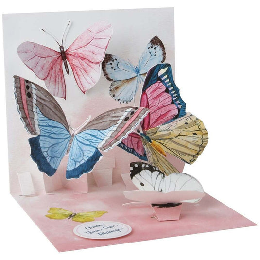 Watercolor Butterflies Pop-Up Greeting Card