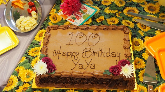 A birthday cake that is sitting on a table