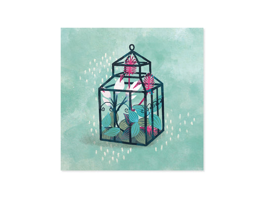 Orchid Terrarium Pop-Up Greeting Card