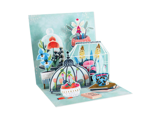 Orchid Terrarium Pop-Up Greeting Card