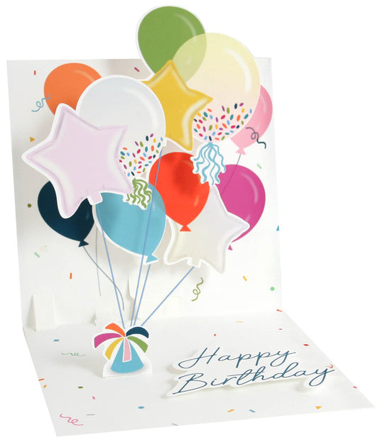 Party Balloons Pop-Up Greeting Card