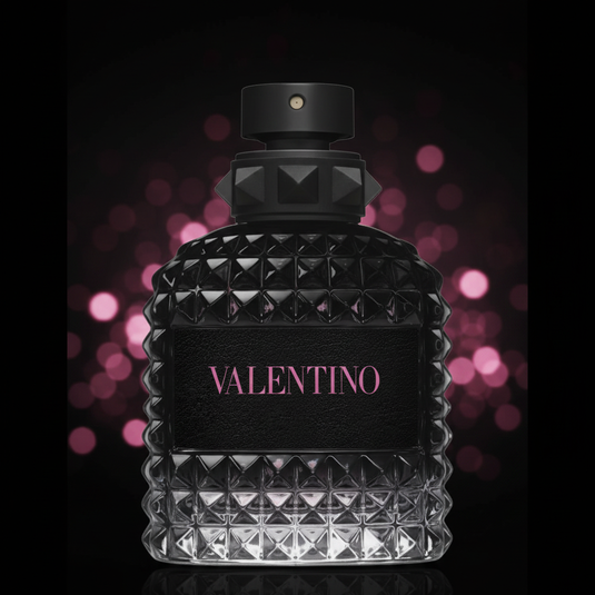 Valentino Uomo Born in Roma Eau de Toilette pink bokeh portrait