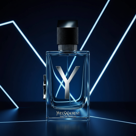 Yves Saint Laurent Y Eau de Parfum navy cinematic shot