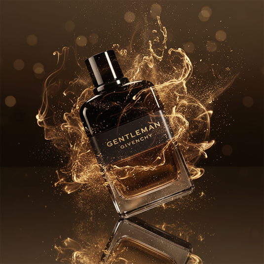 Givenchy Gentleman - Moody portrait with amber mist
