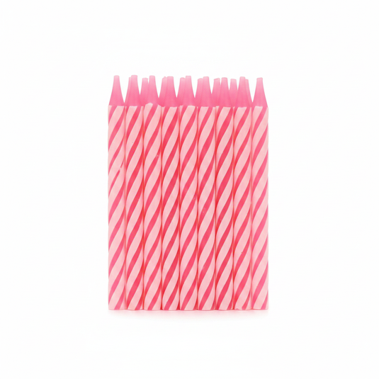 Stripe Pink Candles